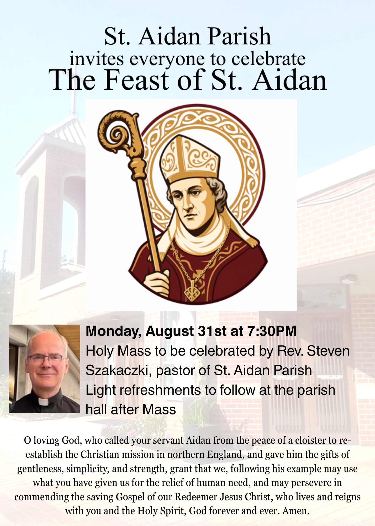 2026 Feast of St. Aidan