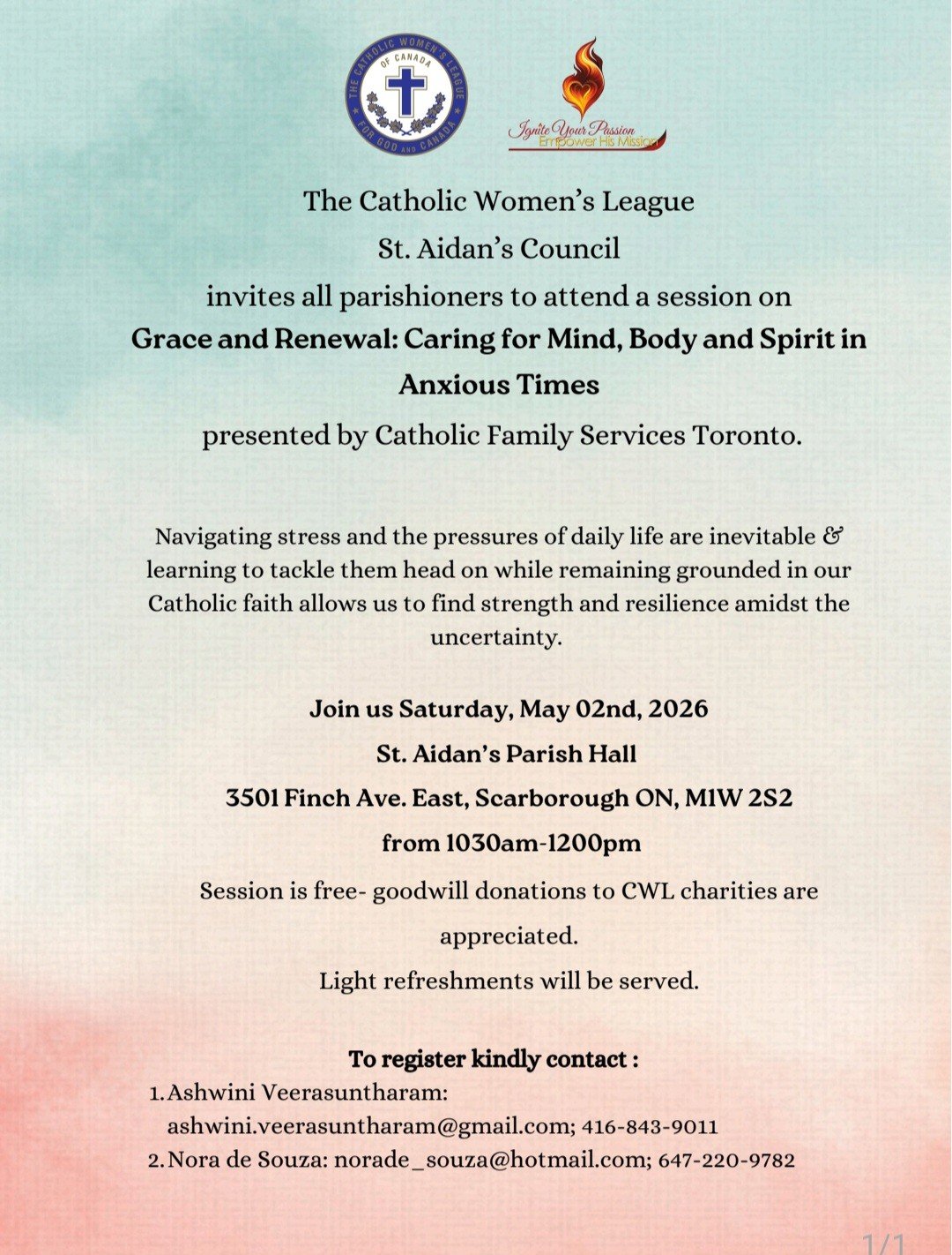 CWL Grace and renewal