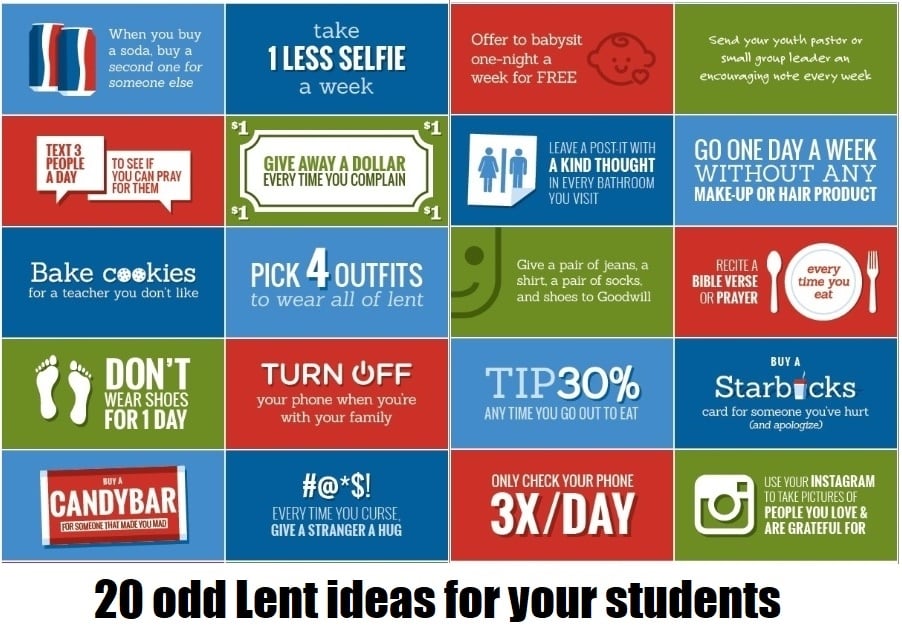 20 odd lenten ideas for your students