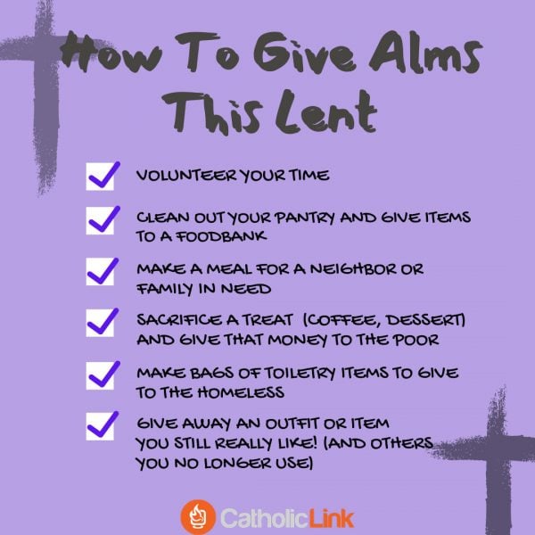 how to give alms this lent
