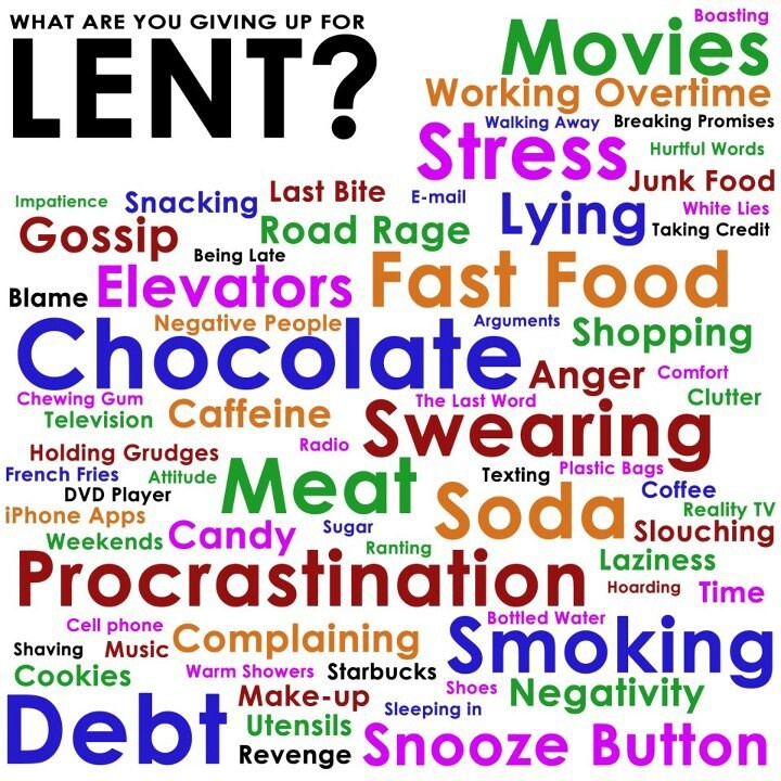 what are you giving up for Lent?
