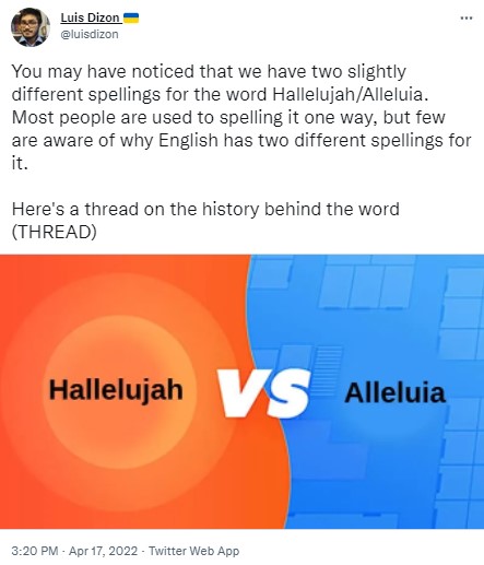 Hallelujah vs Alleluia by Luis Dizon
