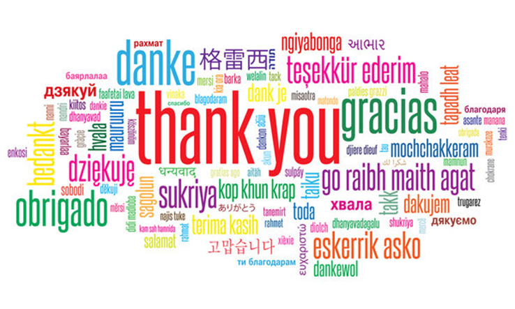 thank you in many languages b